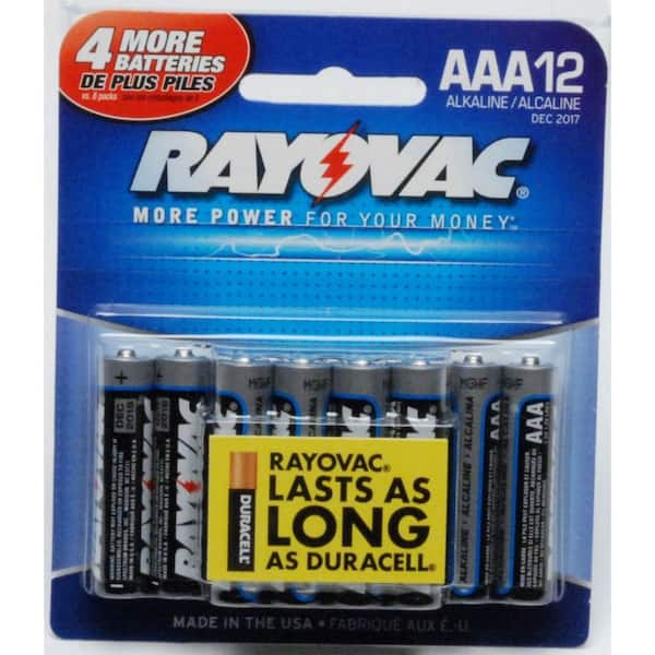 Rayovac Alkaline AAA-Size 1.5-Volt Batteries (12-Pack)