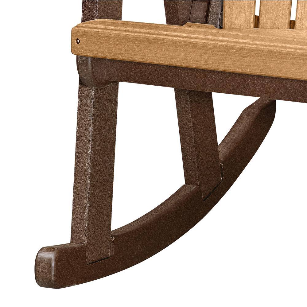 Cedar and Tudor Brown High-Back Rocking Chair with Arms