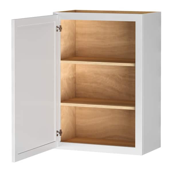 Keyport Shaker 21 in. W x 12 in. D x 30 in. H Plywood Tool-Free Ready To Assemble Wall Kitchen Cabinet in White