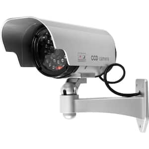 Wireless Indoor or Outdoor Security Dummy Surveillance Camera Decoy with Blinking LED and Adjustable Mount