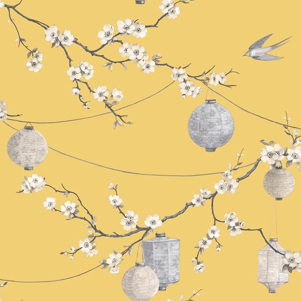 Arthouse Chinese Garden Yellow Paper Strippable Roll (Covers 57 sq. ft.)