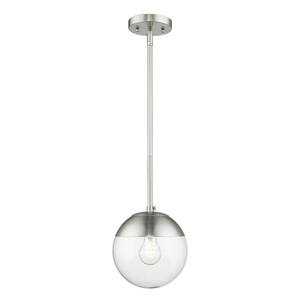 Dixon 1-Light Pewter with Clear Glass and Pewter Cap Mini Pendant