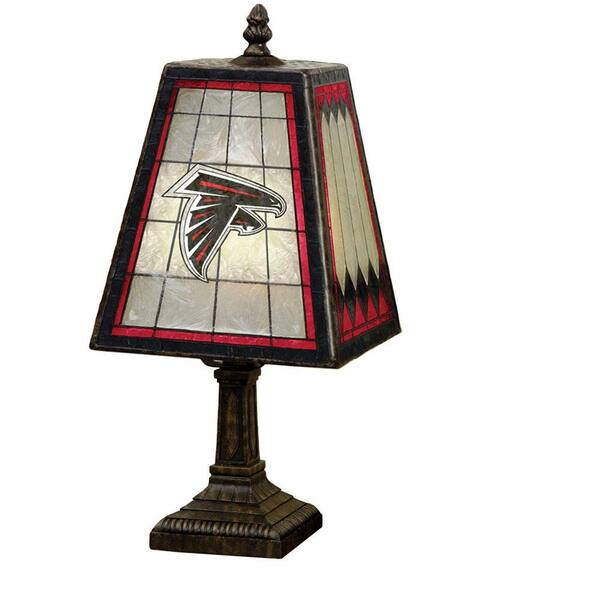 The Memory Company NFL 14 in. Atlanta Falcons Art Glass Table Lamp-DISCONTINUED