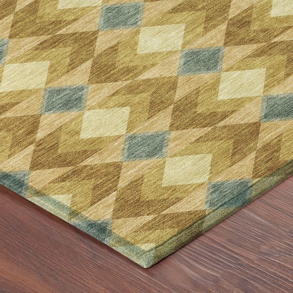 Chantille Machine Washable Indoor/Outdoor Abstract ACN2687 Walnut 10 ft. x 14 ft. Area Rug