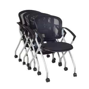 Stem Black Nesting Chair (Set of 4)