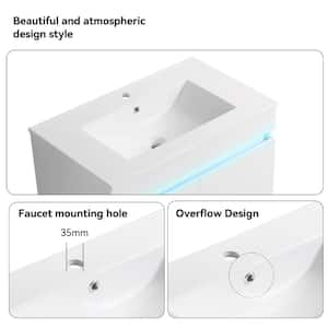 18.00 in. W x 30.00 in. D x 32.00 in. H Freestanding Bath Vanity with Wood Top in White