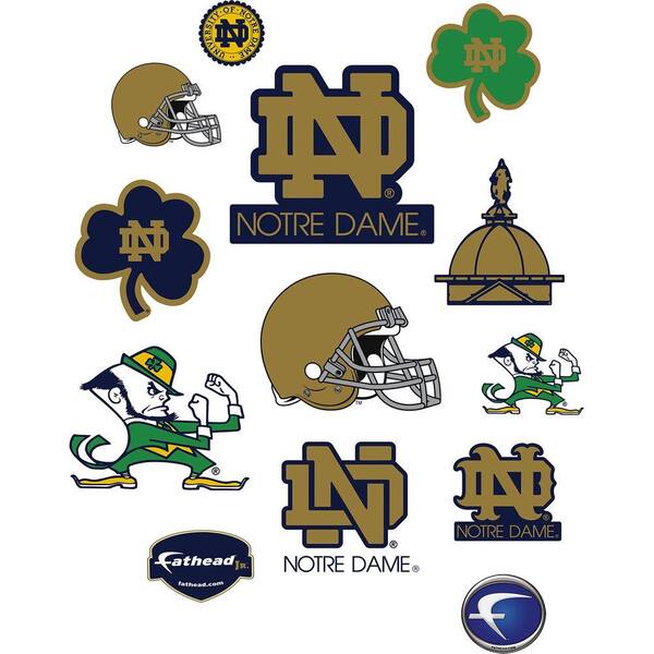 Fathead 40 in. x 27 in. Notre Dame Fighting Irish Team Logo Assortment Wall Decal