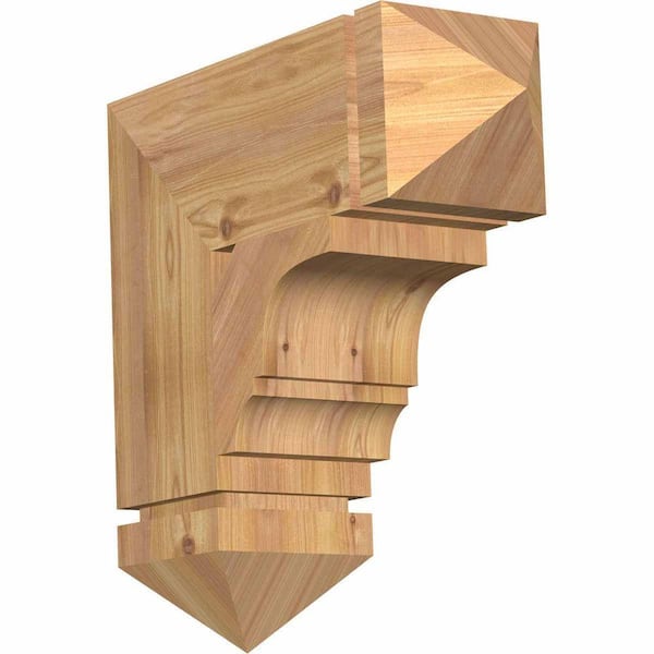 Ekena Millwork 5.5 in. x 18 in. x 18 in. Western Red Cedar Balboa Arts and Crafts Smooth Bracket