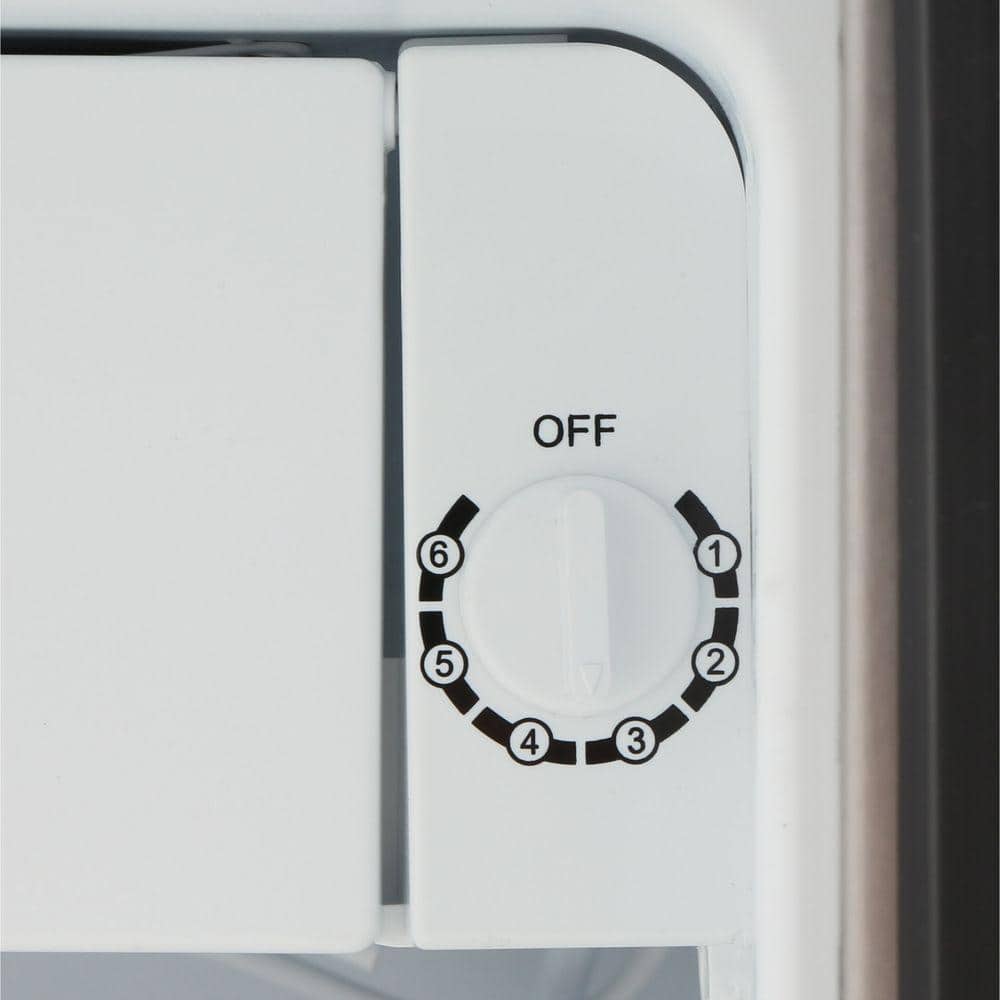 Compact Black and Stainless Steel Energy Star Refrigerator