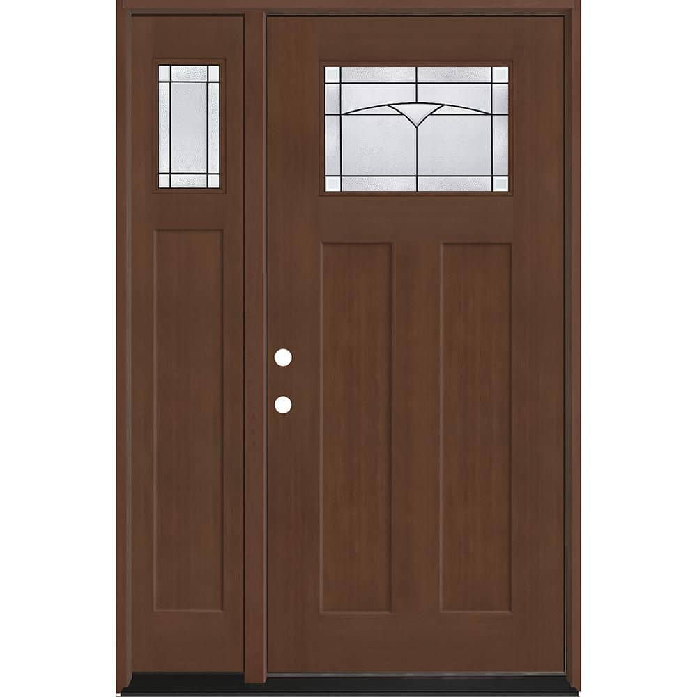 Regency 53 in. x 80 in. 1/4 TopL Horizon Glass RHIS Chestnut Fir Fiberglass Prehung Front Door w/14in-1/4Top SL 4-9/16 price history on PriceWatchPro