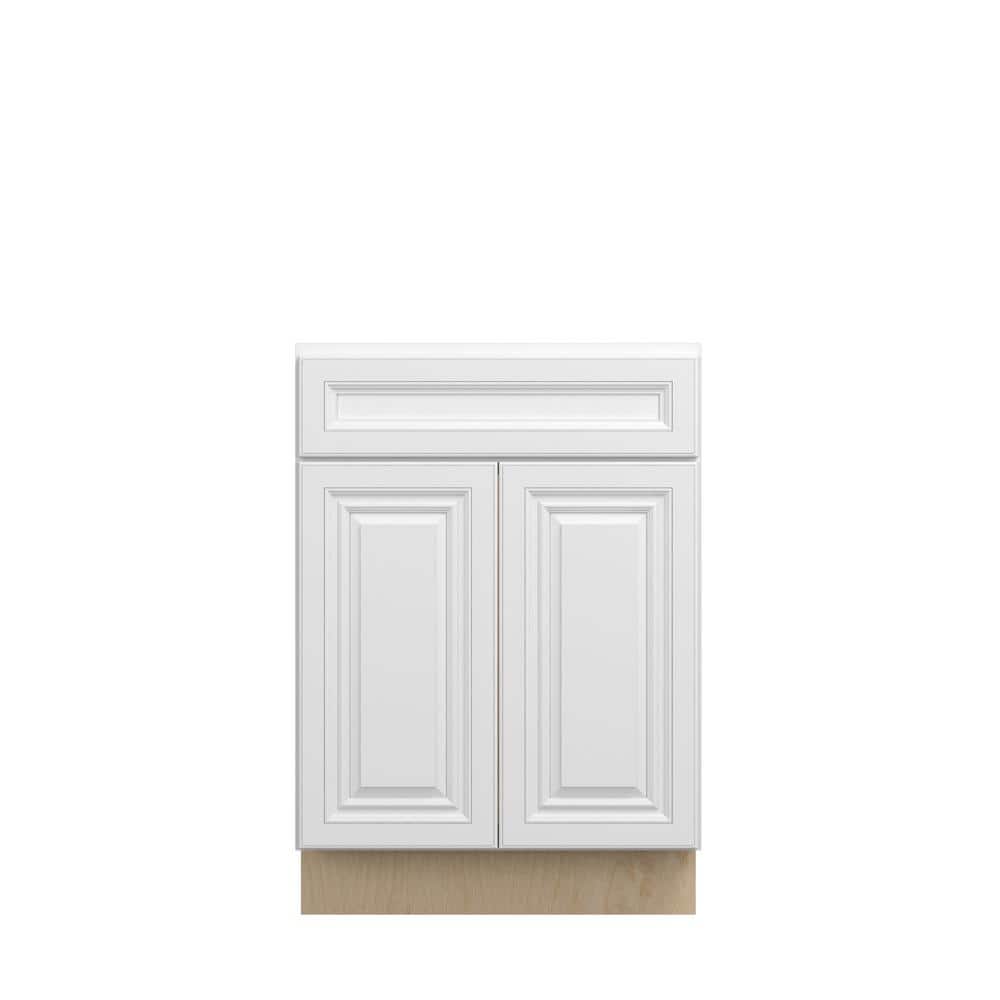 Damascus Raised 24 in. W x 34.5 in. H x 21 in. D in French Vanilla Plywood Assembled Bath Base Cabinet price history on PriceWatchPro