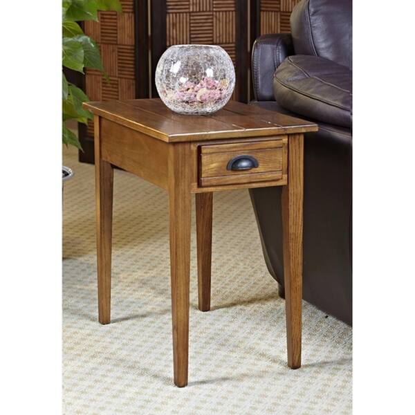D Candleglow Rectangle Wood End, Leick Chairside Lamp Table With Drawer Antique Blackout