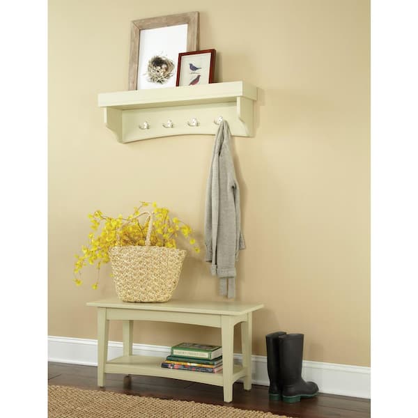 Alaterre Furniture Shaker Cottage Sand Hall Tree with Storage