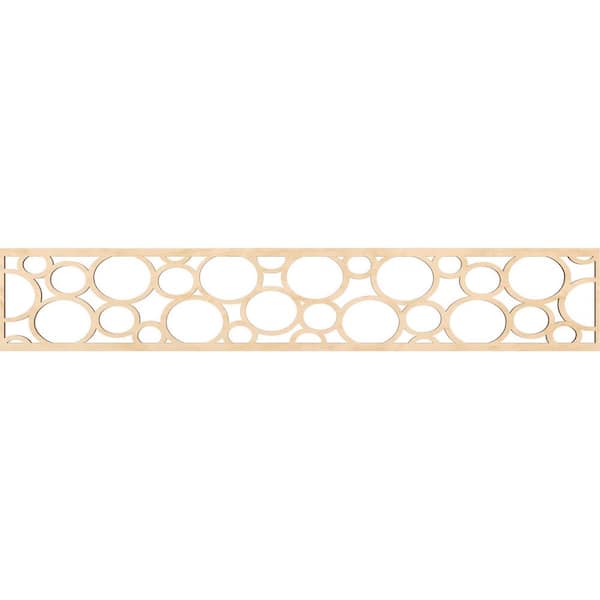 Ekena Millwork Hemingway Fretwork 0.25 in. D x 46.625 in. W x 8 in. L Birch Wood Panel Moulding