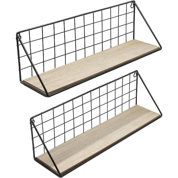 Sorbus 4.5 in. x 17.5 in. x 5.5 in. Wood Floating Decorative Wall Shelves with Brackets
