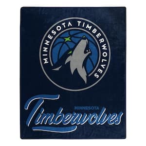 NBA Timberwolves Signature Raschel  Blue Throw Blanket
