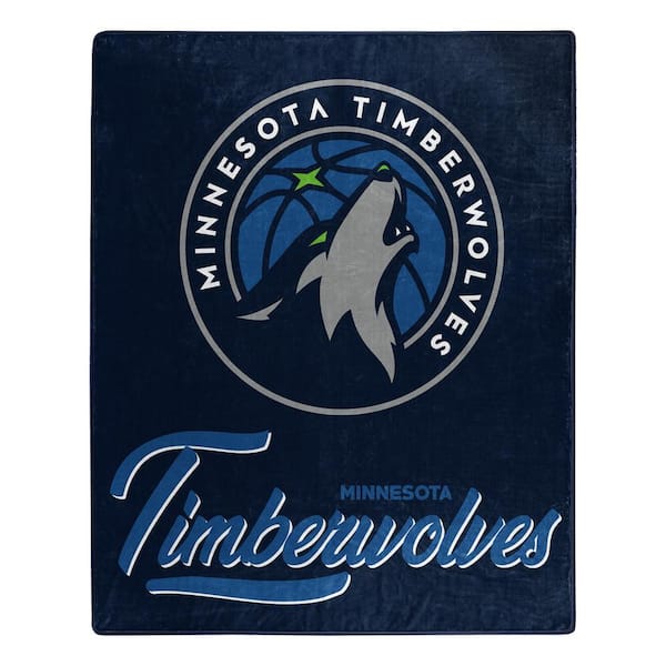 THE NORTHWEST GROUP NBA Timberwolves Signature Raschel  Blue Throw Blanket