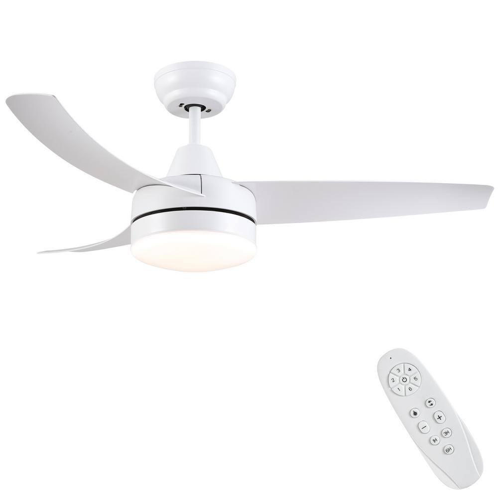 stå Biskop retfærdig YUHAO Modern 42 in. Integrated LED White Ceiling Fan with Light and Remote  Included DDC1053AWH423 - The Home Depot