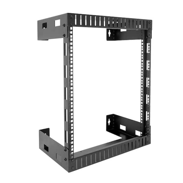 mount-it! 12U Open Frame Wall Server Rack 20 in. Black