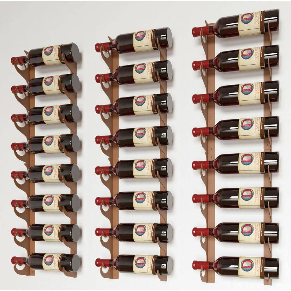 DI PRIMA USA 24-Bottle Multi-Section Wall Mounted Wine Rack-WRG024 - The Home Depot