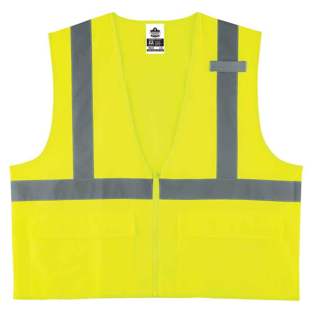 Ergodyne GLoWEAR 8225Z 2XL/3XL Lime Hi-Vis Type R Class 2 Standard Solid Vest