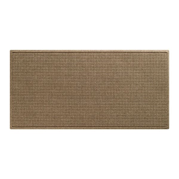 Waterhog Squares 35 in. x 59 in. PET Polyester Indoor Outdoor Door Mat Camel