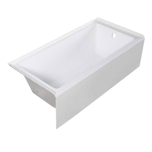Transolid Ursula AFR 60 in. x 32 in. Soaking Bathtub with Right-Hand Drain in White