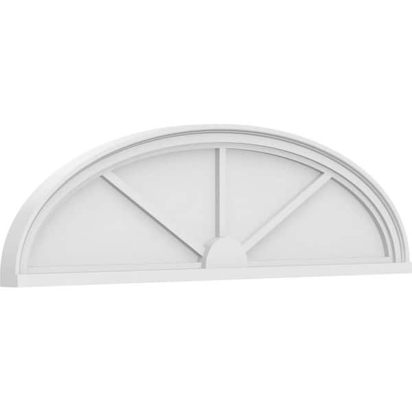 Ekena Millwork 2 in. x 48 in. x 13 in. Elliptical 3-Spoke Architectural Grade PVC Pediment Moulding