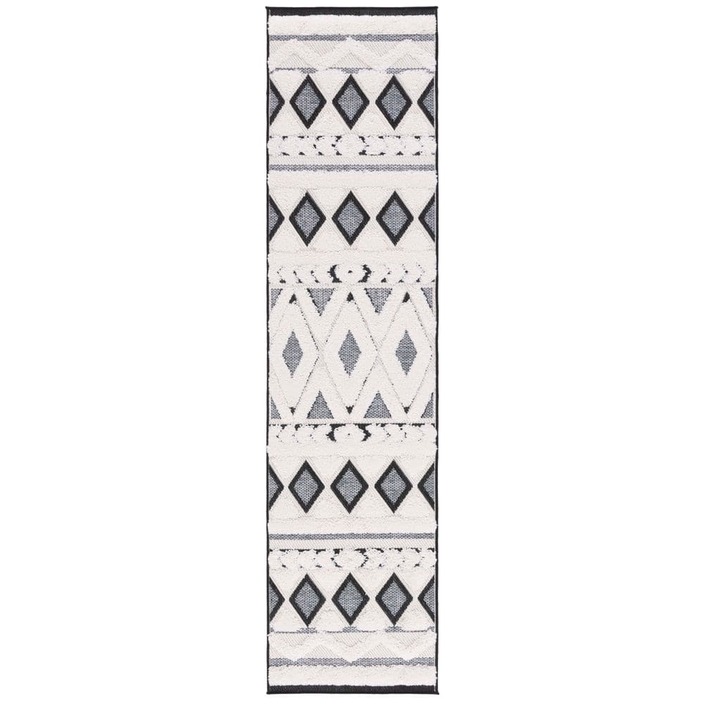 Cottage Ivory/Dark Gray 2 ft. x 8 ft. Geometric Diamonds Indoor/Outdoor Runner Rug price history on PriceWatchPro