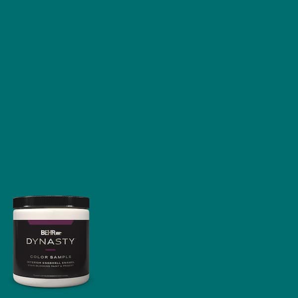 BEHR DYNASTY 8 oz. #P460-7 Caribbean Current Eggshell Enamel Stain-Blocking Interior Paint and Primer Sample