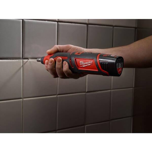 Milwaukee - M12 12V Lithium-Ion Cordless Rotary Tool with One M12 4.0 Ah and One M12 2.0 Ah Battery Pack and Charger