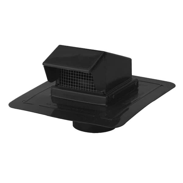 Gibraltar Building Products 4 in. Black Plastic Roof Cap Vent