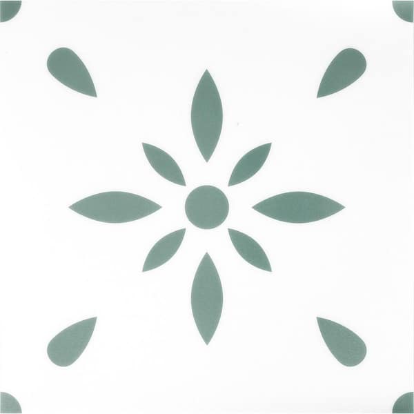 11.8 in. x 11.8 in. Floor and Wall Tile PVC Self-Adhesive Backsplash Tile, Green (10-Pack, 9.6 sq. ft. /Case)