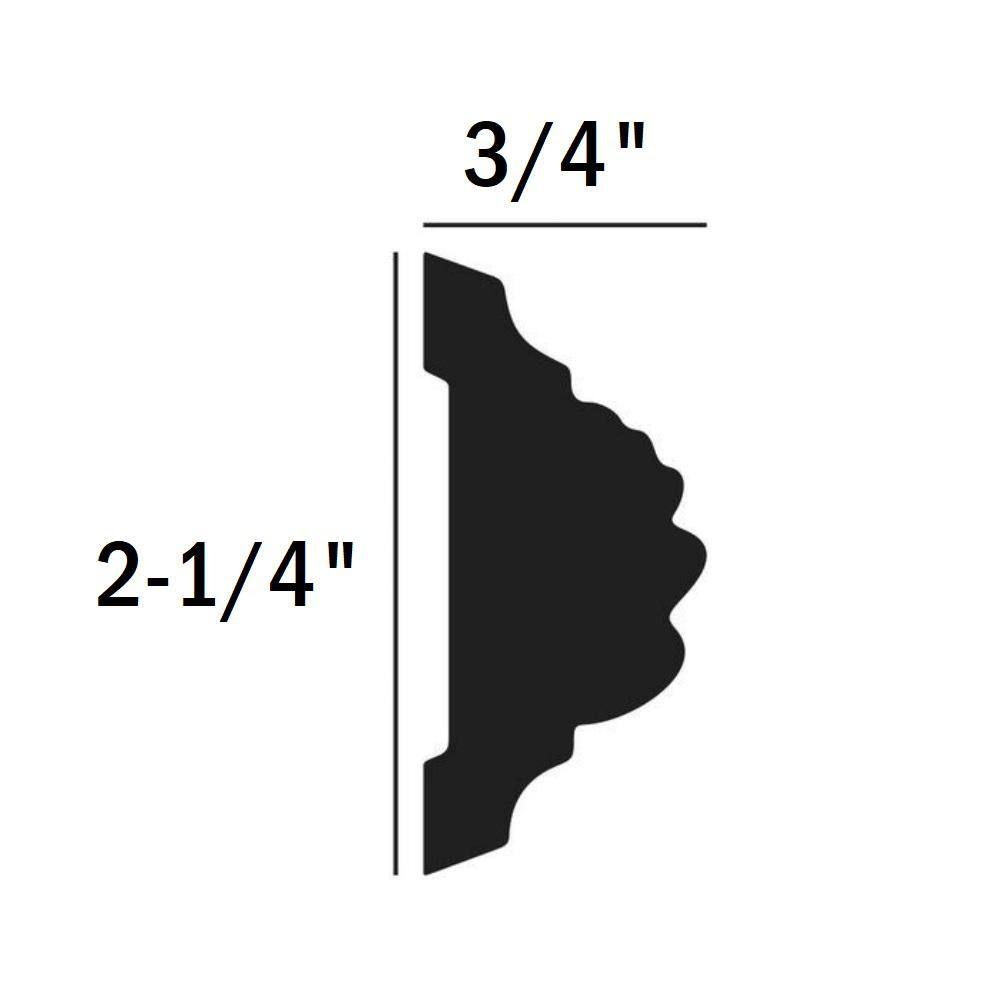 6-Inch White Polyurethane Leaf Panel Moulding Sample