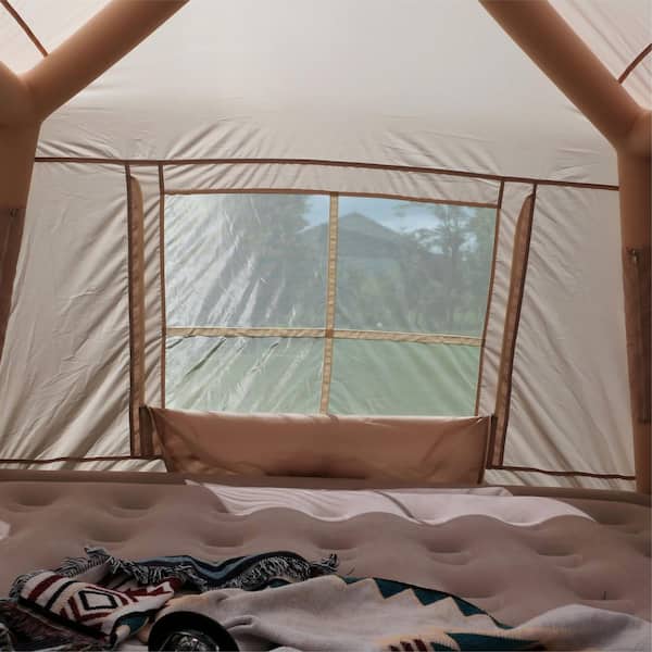 DENISLAWN 7 ft. x 8 ft. Beige 4 Season Oxford Inflatable Camping