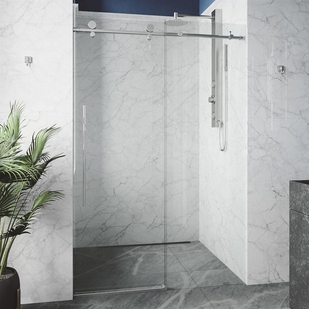 Elan E-Class 68" Frameless Chrome Sliding Shower Door