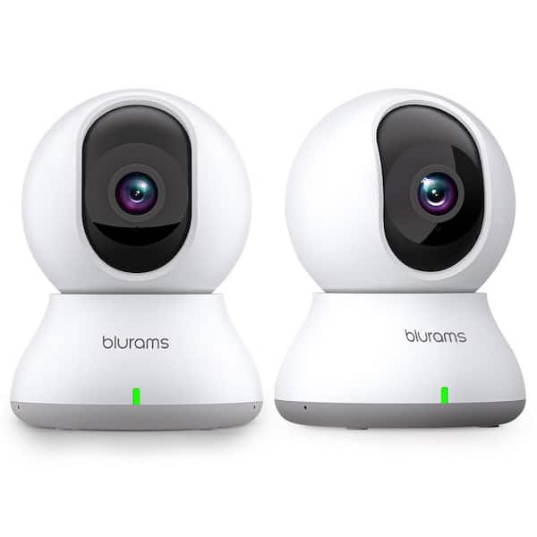 blurams 2.4GHz WiFi Only Indoor Smart Plug-in Turret Security Camera with Motion Tracking and IR Night Vision 2-Way Audio White
