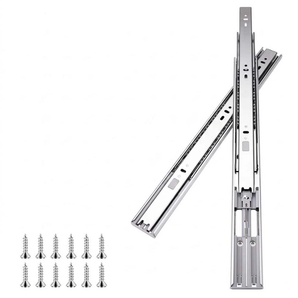 Side Mount 20 in. Silver Steel Undermount Soft-Close Heavy Duty Ball Bearing Drawer Slides 6 Pairs price history on PriceWatchPro