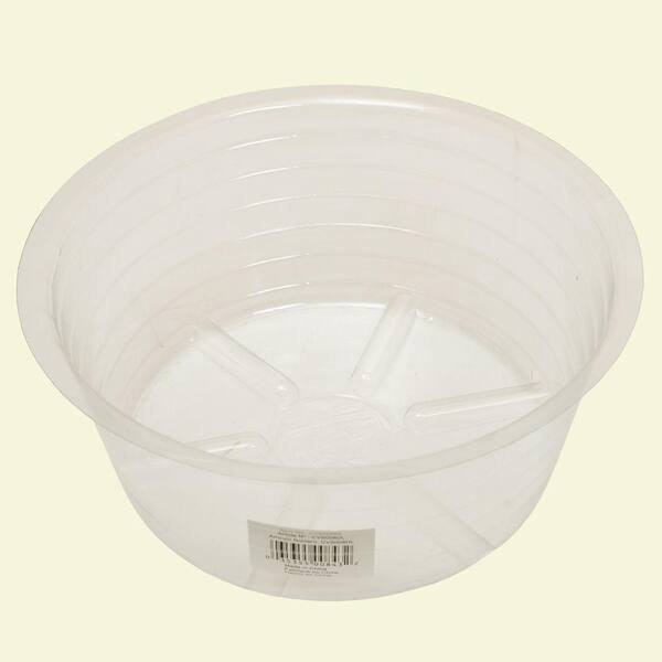 Bond Manufacturing 8 in. Deep Clear Plastic Saucer (200-Saucers per Pack)