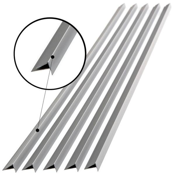 Fasade® 4' PVC Argent Silver Outside Corner Trim - 5 Pack