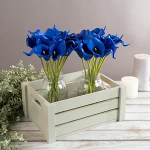 Royal Blue Artificial Calla-Lily Flowers with Stems (24-Pack)