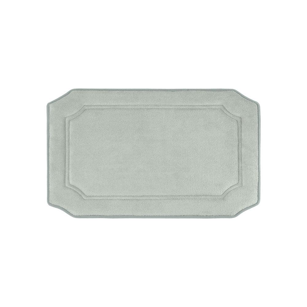 Walden Premium Extra Thick Micro Plush Light Gray 17 in. x 24 in. Memory Fo