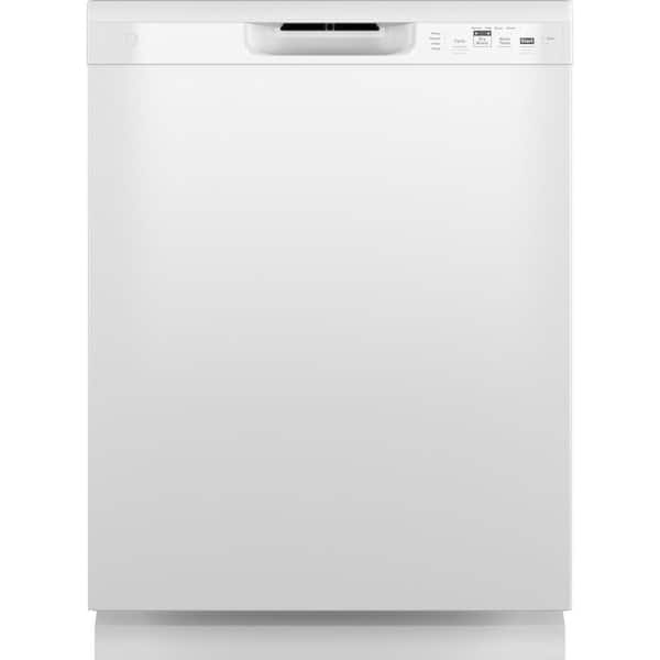 GE 24 in. Built-In Tall Tub Front Control White Dishwasher with Power Cord, Dry Boost, 59 dBA