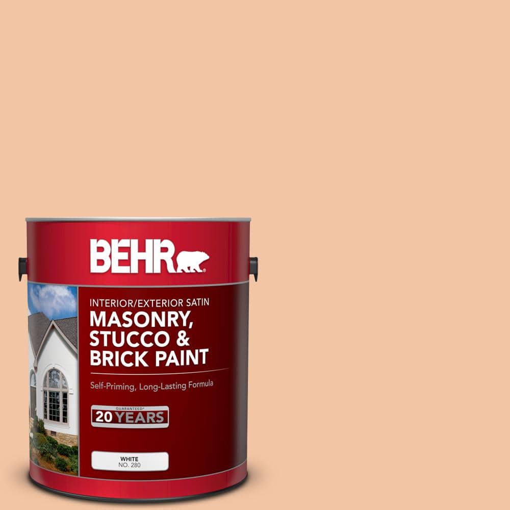 1 gal. #MS-15 California Peach Satin Interior/Exterior Masonry, Stucco and 