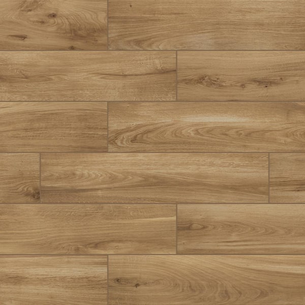 Florida Tile Home Collection Beautiful Wood Oak Brown 8 in. x 36 in ...