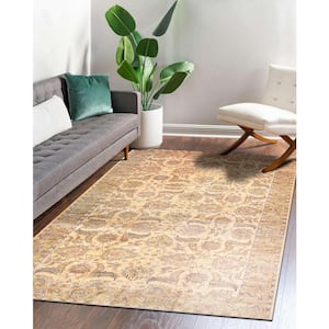 Beige Hand Knotted Wool Classic Agra Rug, 14'10 x 23'6, Area Rug