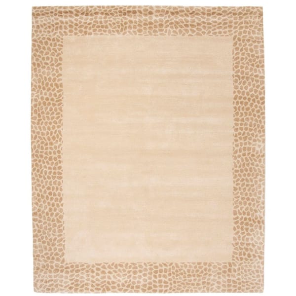 Soho 8 ft. x 10 ft. Beige/Dark Beige Spotted Border Area Rug