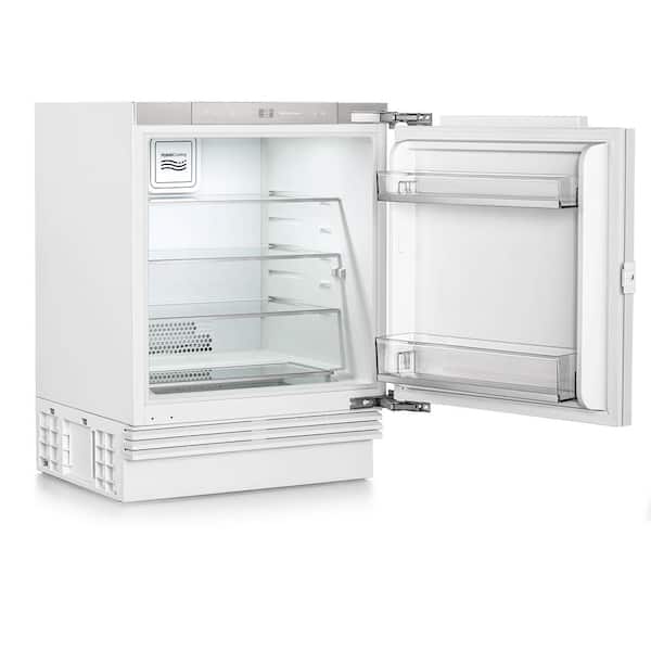 24 in. 4.77 cu. ft. Built-in Panel Ready Freezerless Refrigerator Counter Depth in White w/ 4 Glass Shelves Frost Free