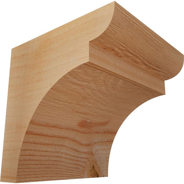 Ekena Millwork 5-1/2 in. x 6 in. x 6 in. Douglas Fir Yorktown Smooth Corbel