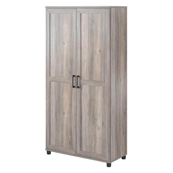 SystemBuild Evolution Systembuild Evolution Hobart 36 in. 2 Door Storage Cabinet, Gray Oak